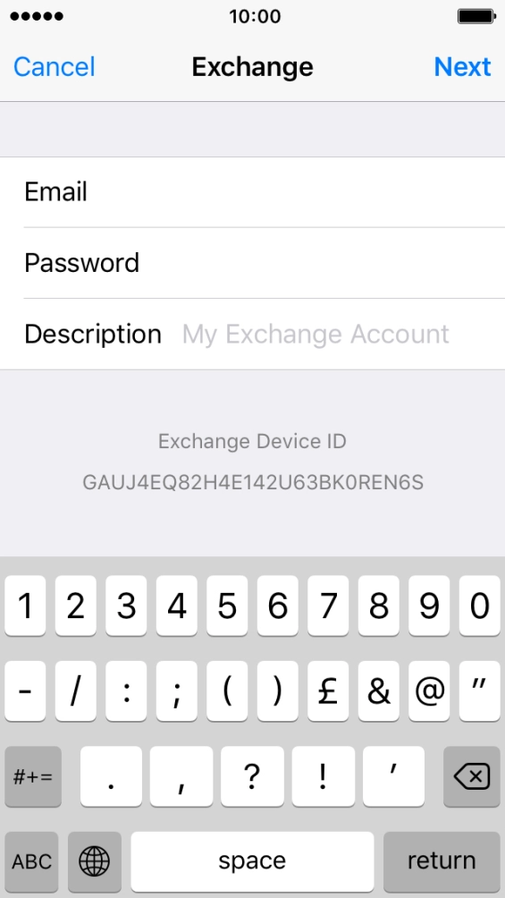 Press Description and key in the required name. Press Description and key in the required name.