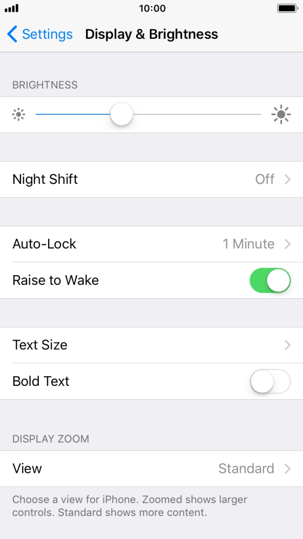 Press and drag the indicator below 