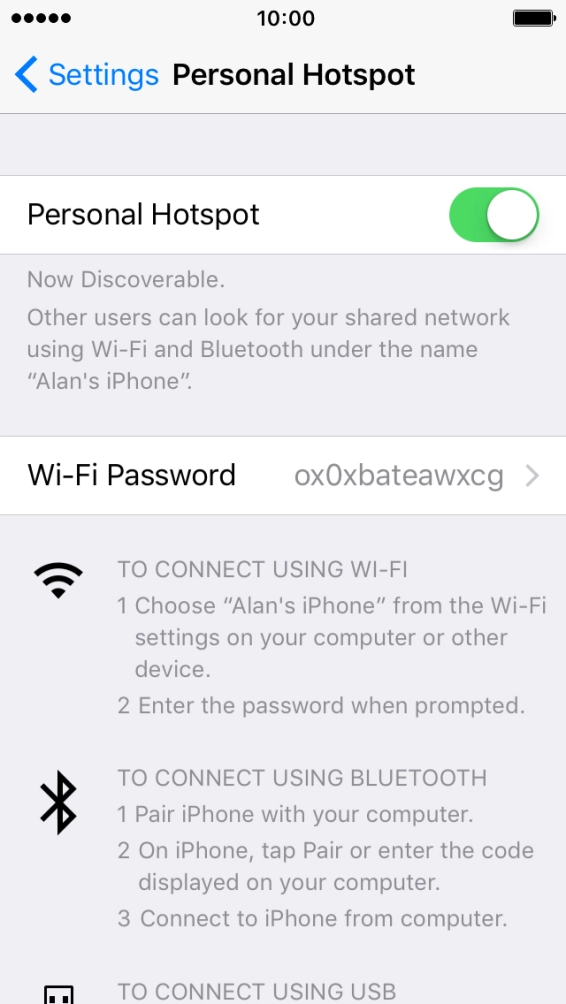 Press Wi-Fi Password and key in the required password. Press Wi-Fi Password and key in the required password.