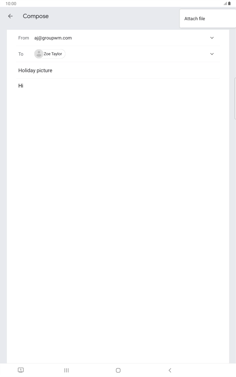 Press Attach file and go to the required folder. Press Attach file and go to the required folder.