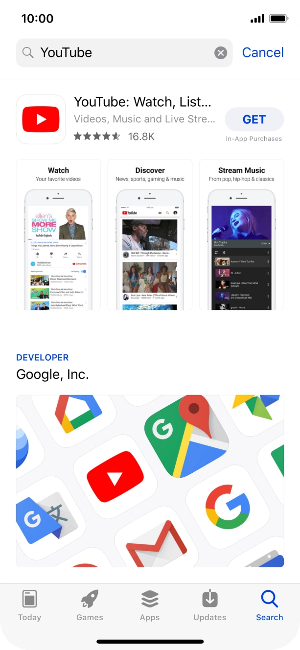 Press YouTube. Press YouTube.