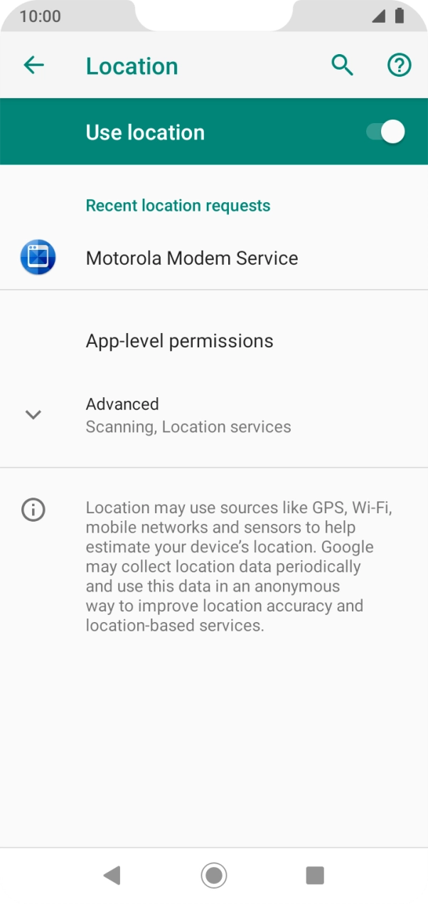 Press App-level permissions. Press App-level permissions.