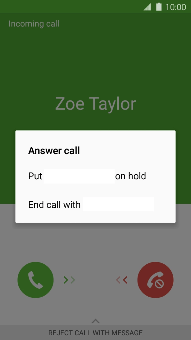 Press Put ‹› on hold. Press Put ‹› on hold.