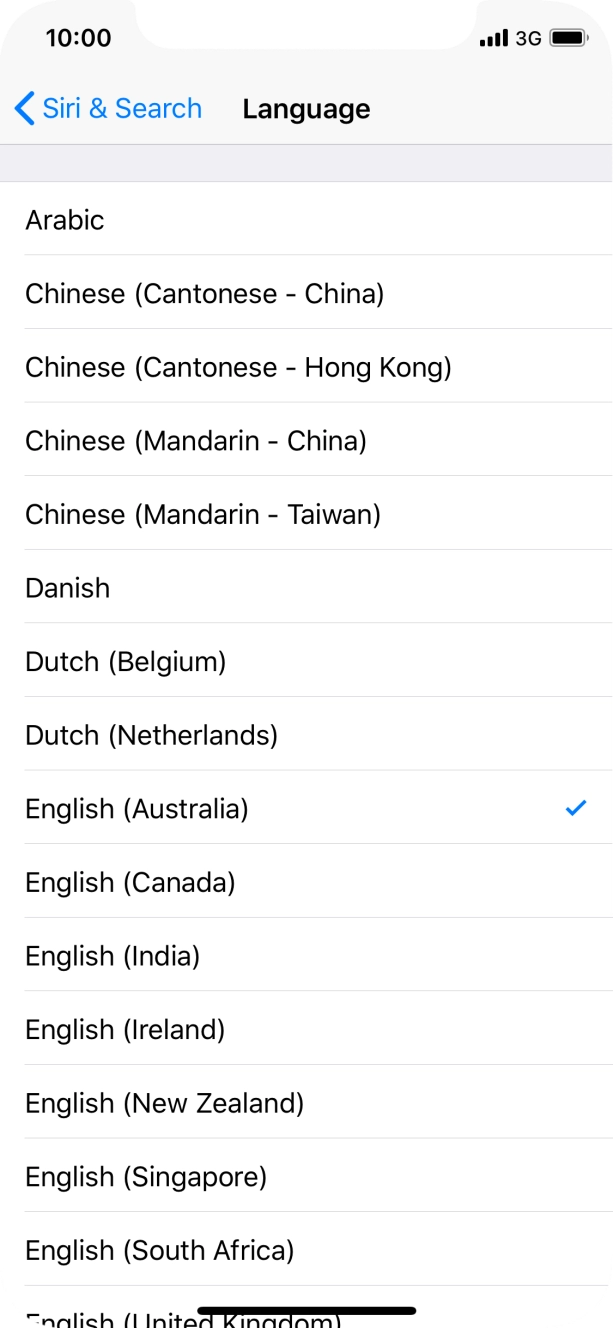 Press the required language. Press the required language.