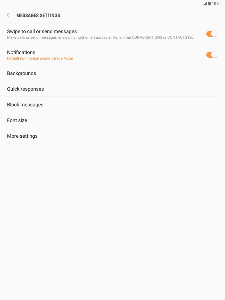 Press More settings. Press More settings.