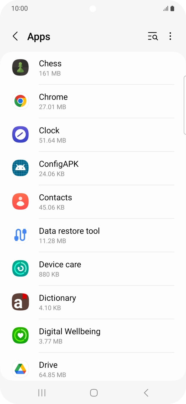 Press the required app. Press the required app.