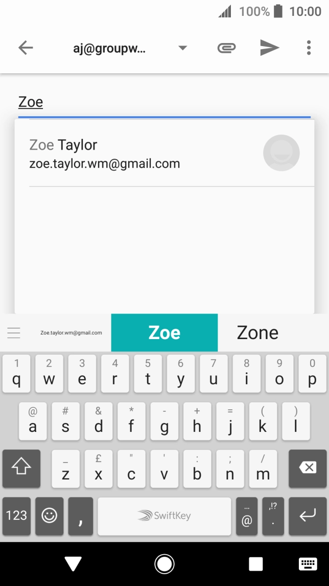 Press the required contact. Press the required contact.