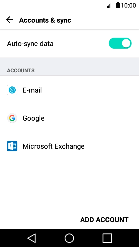 Press the required account. Press the required account.