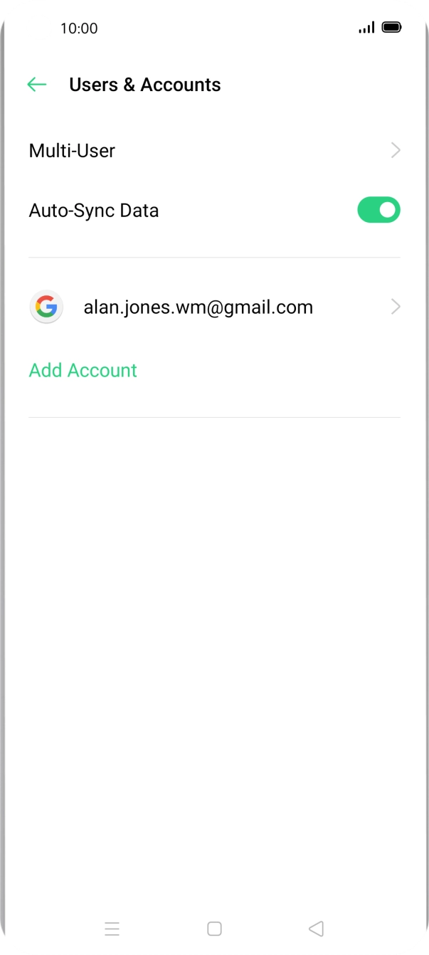 Press Add Account. Press Add Account.