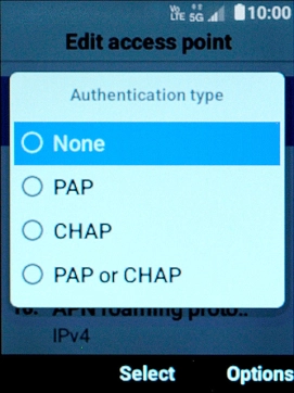 Select None.
