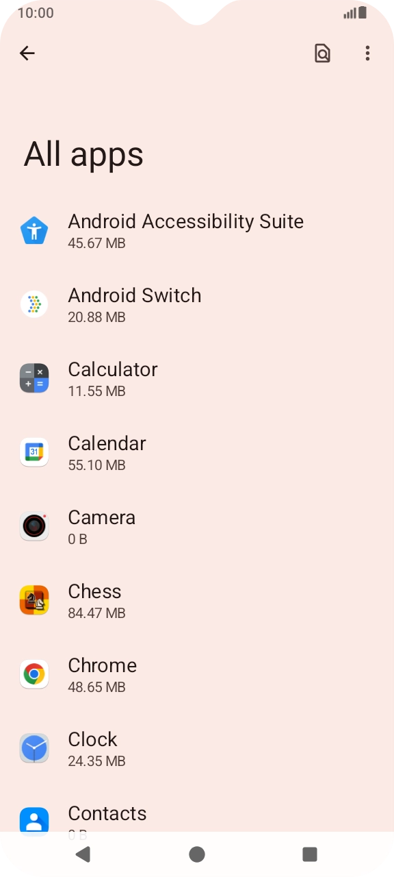 Press the required app. Press the required app.