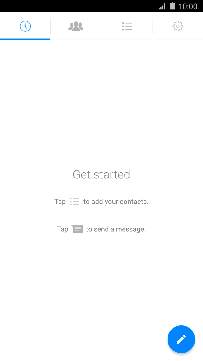 Press the new message icon.