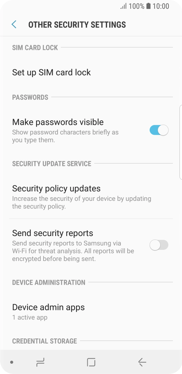 Press Set up SIM card lock. Press Set up SIM card lock.