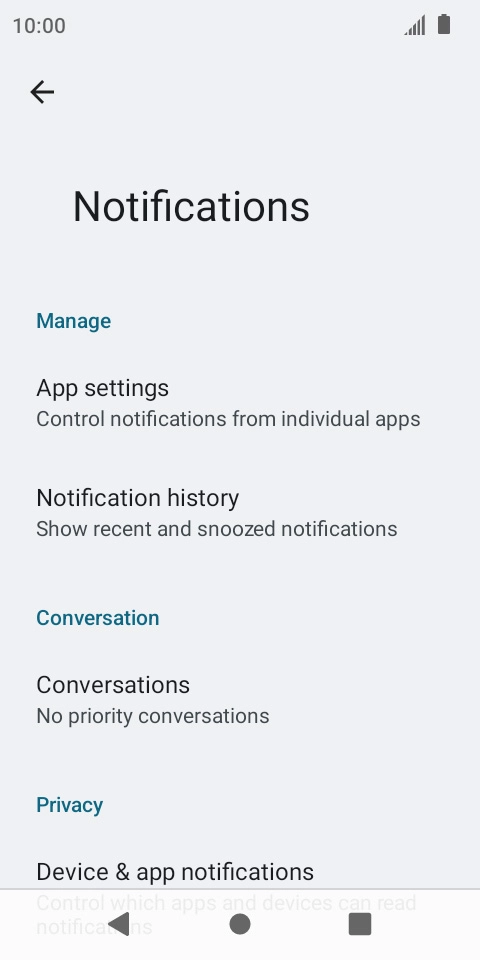 Press App settings. Press App settings.