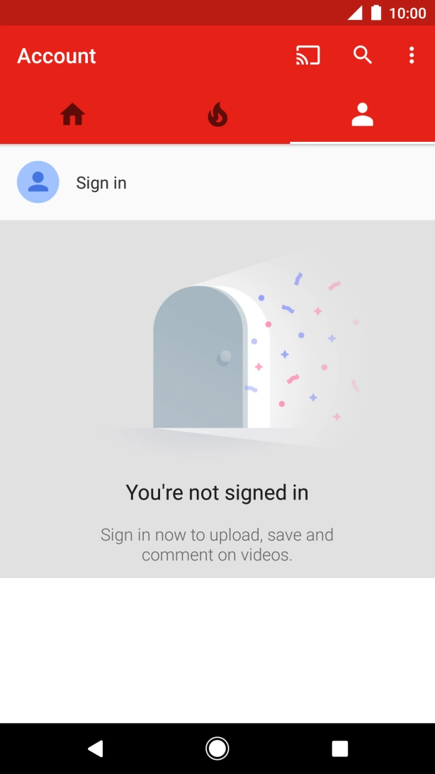 Press Sign in.