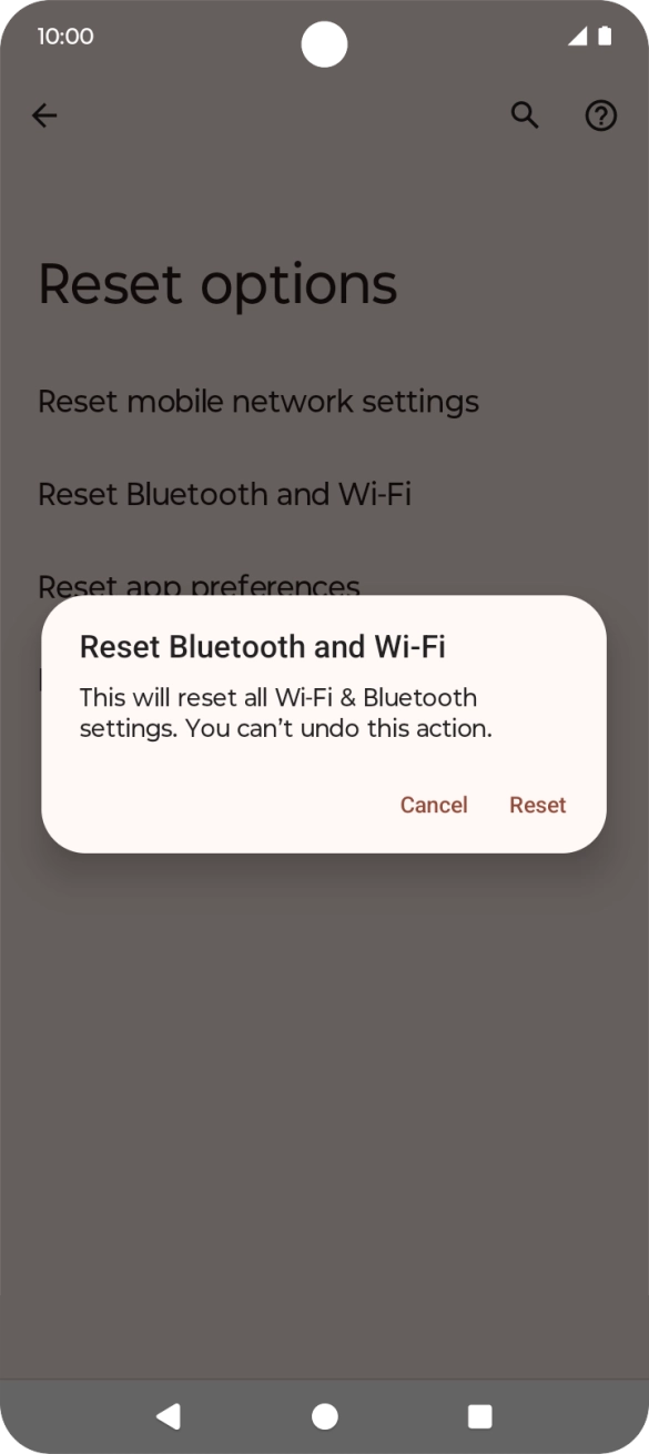 Press Reset. Press Reset.