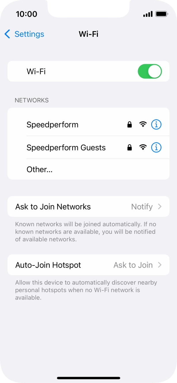 Press the required Wi-Fi network and key in the password for the Wi-Fi network. Press the required Wi-Fi network and key in the password for the Wi-Fi network.