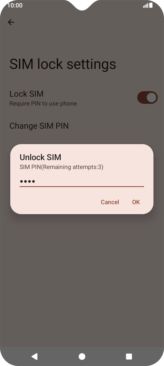 Key in your PIN and press OK. Key in your PIN and press OK.