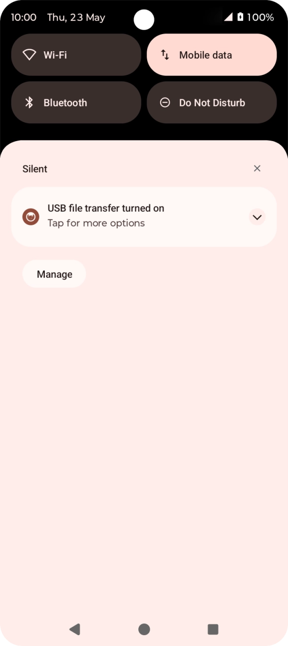 Press the drop down list.