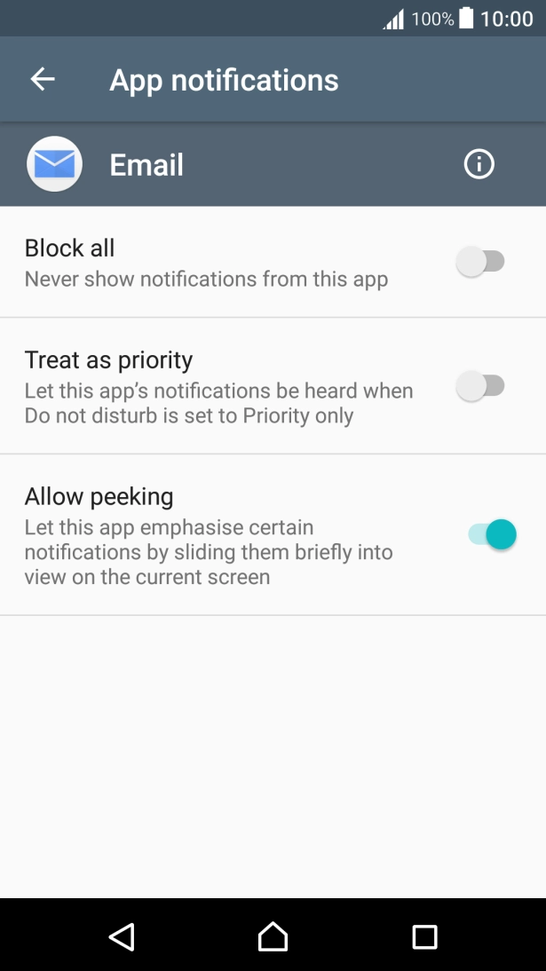 Press Block all to turn the function on or off. Press Block all to turn the function on or off.