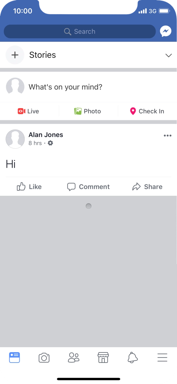 Press the text input field. Press the text input field.