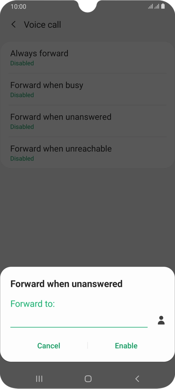 Key in +61101 and press Enable.