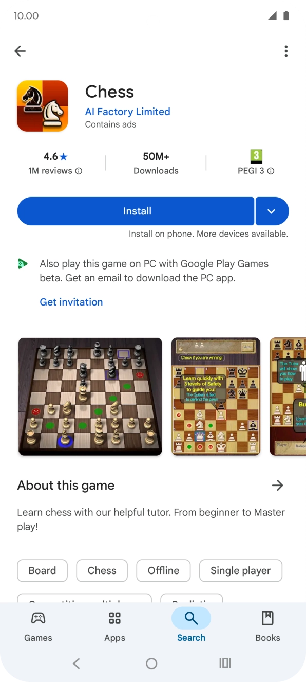 Press Install and follow the instructions on the screen to install the app. Press Install and follow the instructions on the screen to install the app.