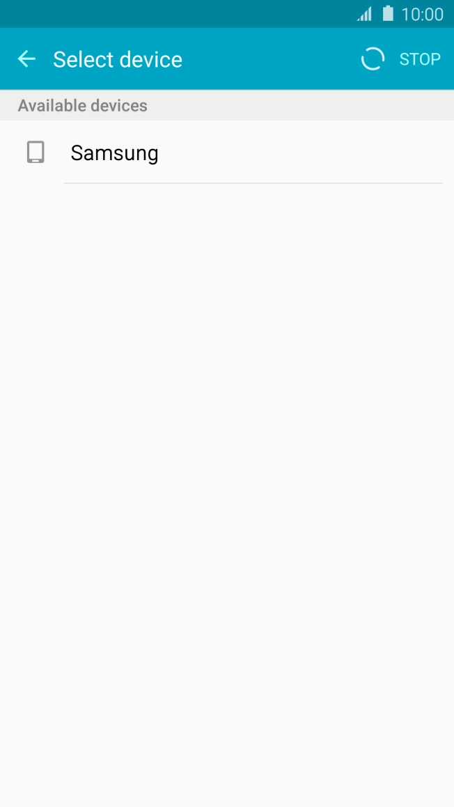 Press the required Bluetooth device and wait while the file is transferred.