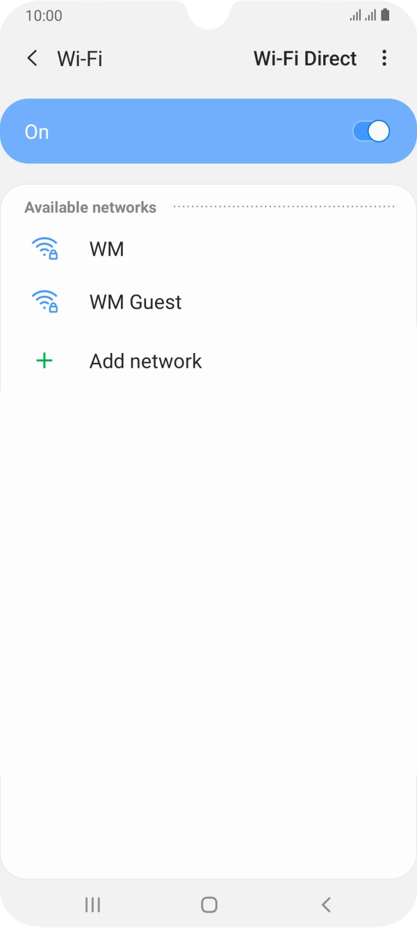 Press the menu icon.