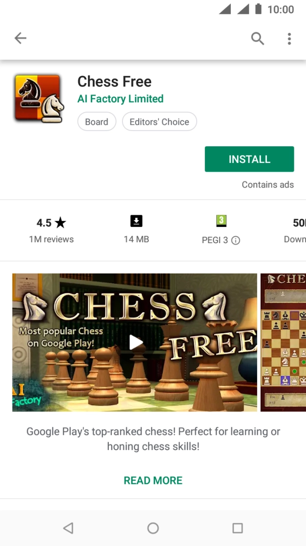 Press INSTALL and follow the instructions on the screen to install the app. Press INSTALL and follow the instructions on the screen to install the app.