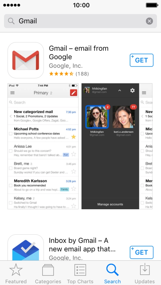 Press Gmail. Press Gmail.