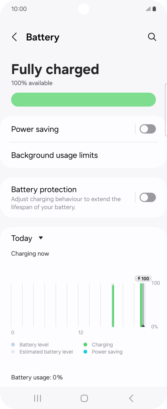 Press Power saving. Press Power saving.