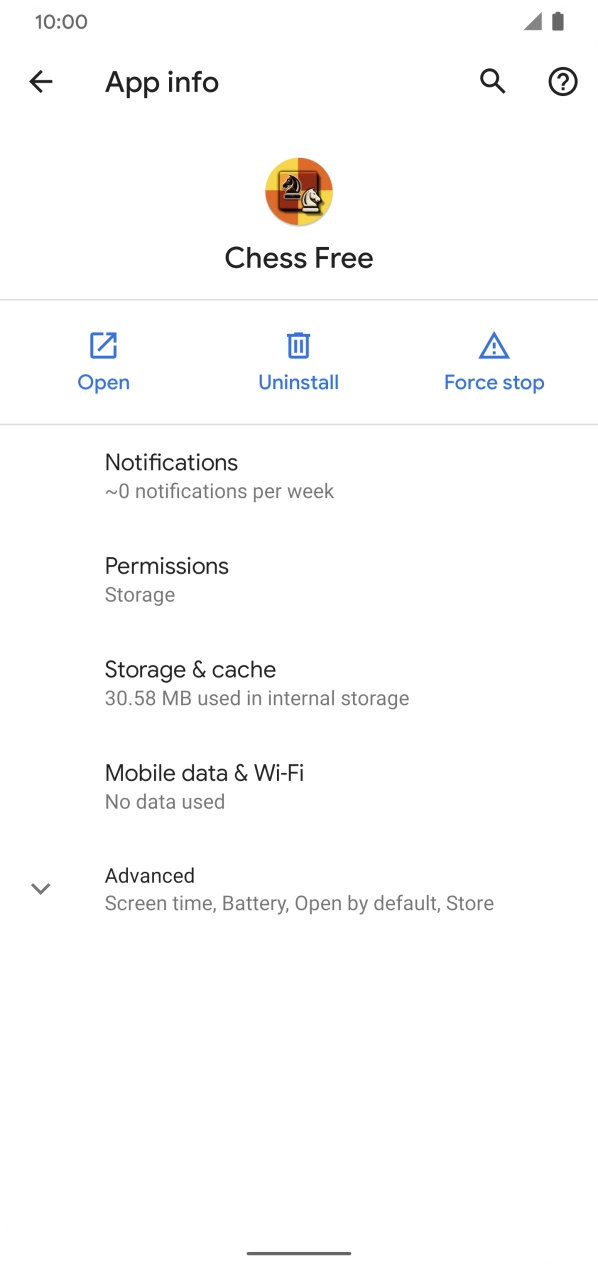 Press Storage & cache. Press Storage & cache.