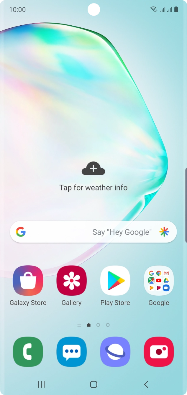 The Wi-Fi icon shows that your phone is connected to a Wi-Fi network.