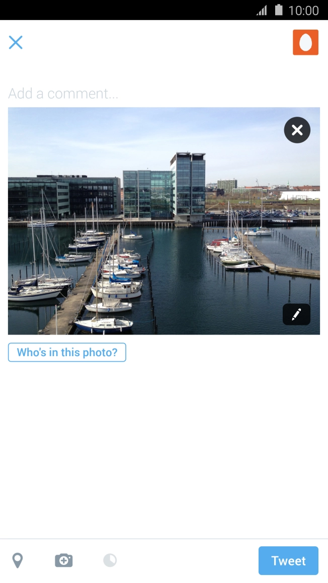 Press the text input field.