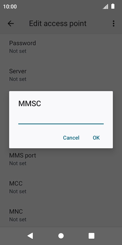 Key in http://mmsc.telstra.com:8002 and press OK. Key in http://mmsc.telstra.com:8002 and press OK.