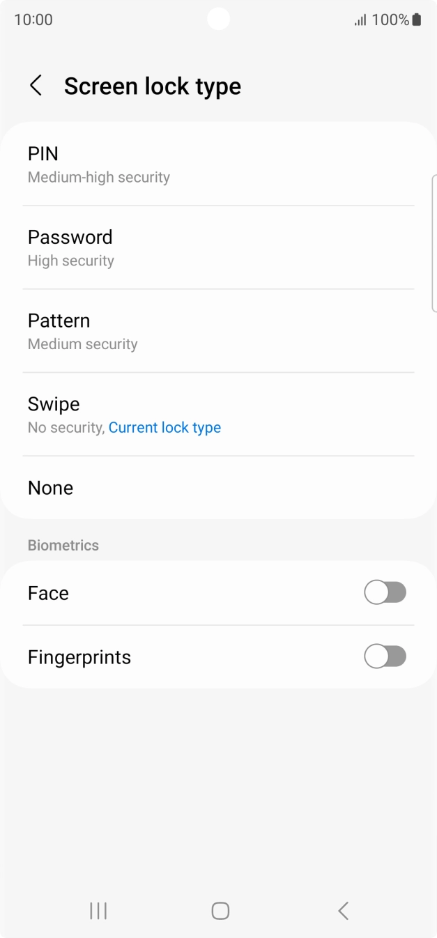 Press Fingerprints.