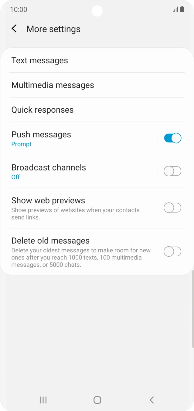 Press Text messages. Press Text messages.
