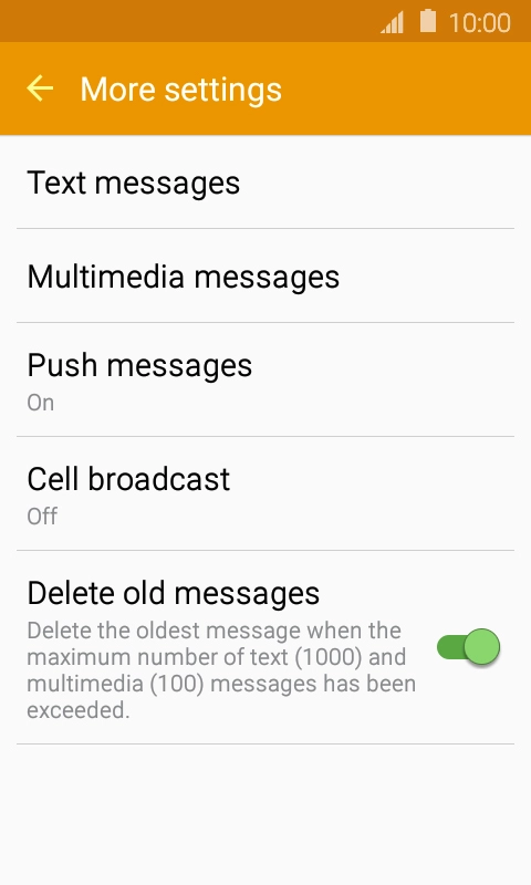 Press Text messages.