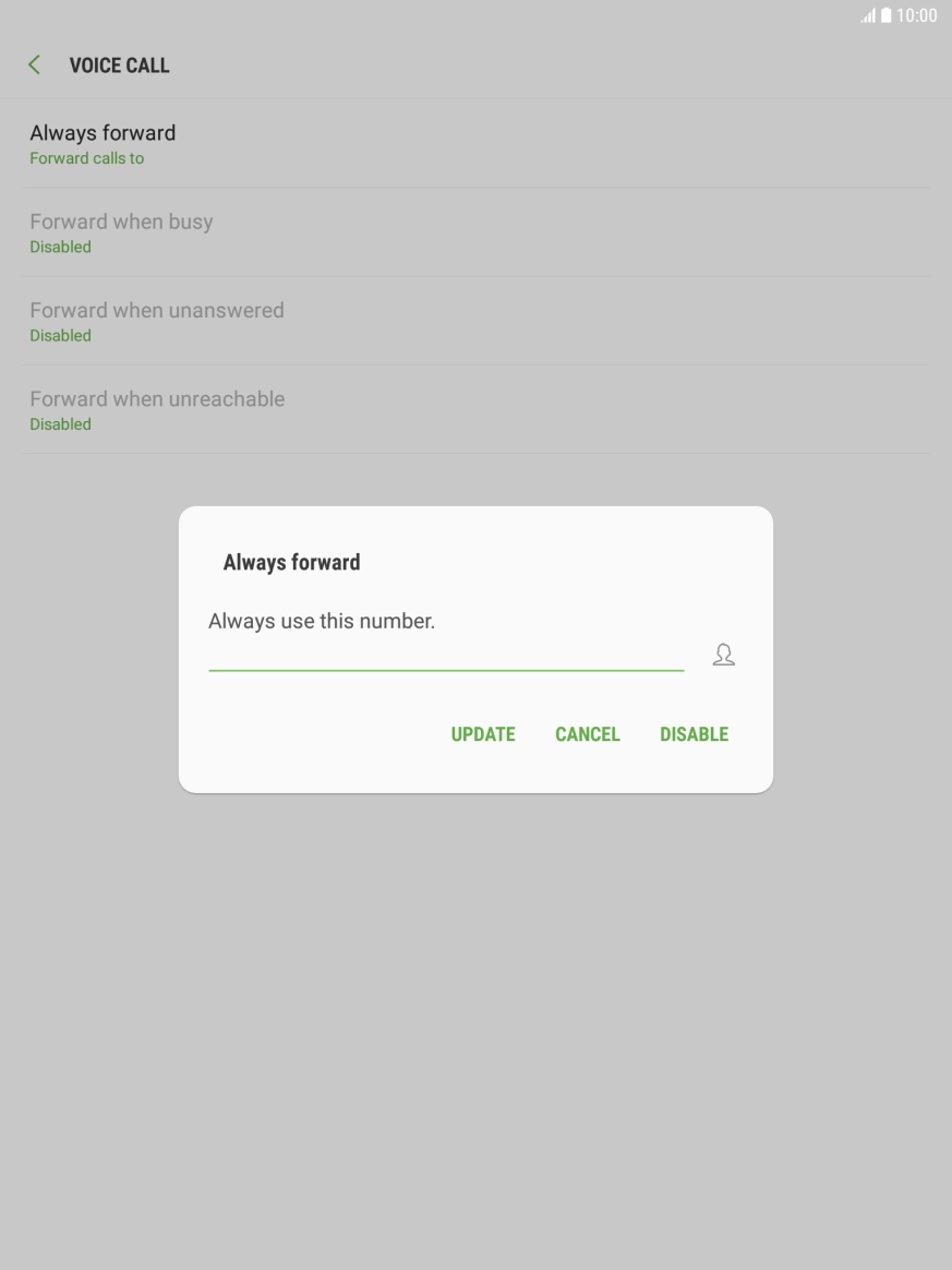 Press DISABLE.