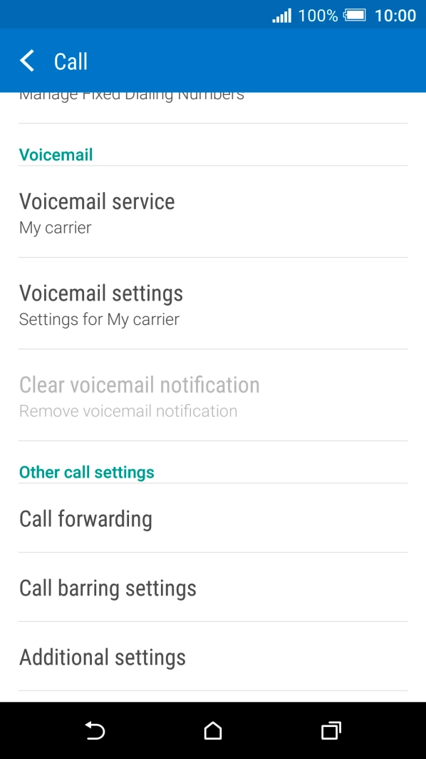 Press Additional settings.