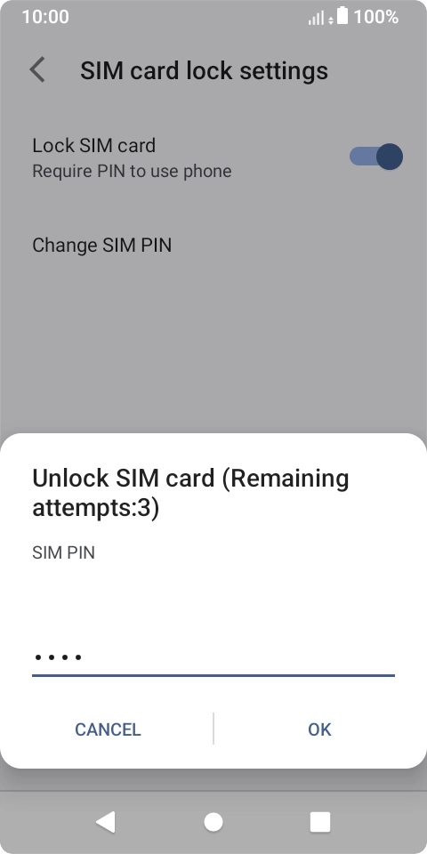 Key in your PIN and press OK. Key in your PIN and press OK.