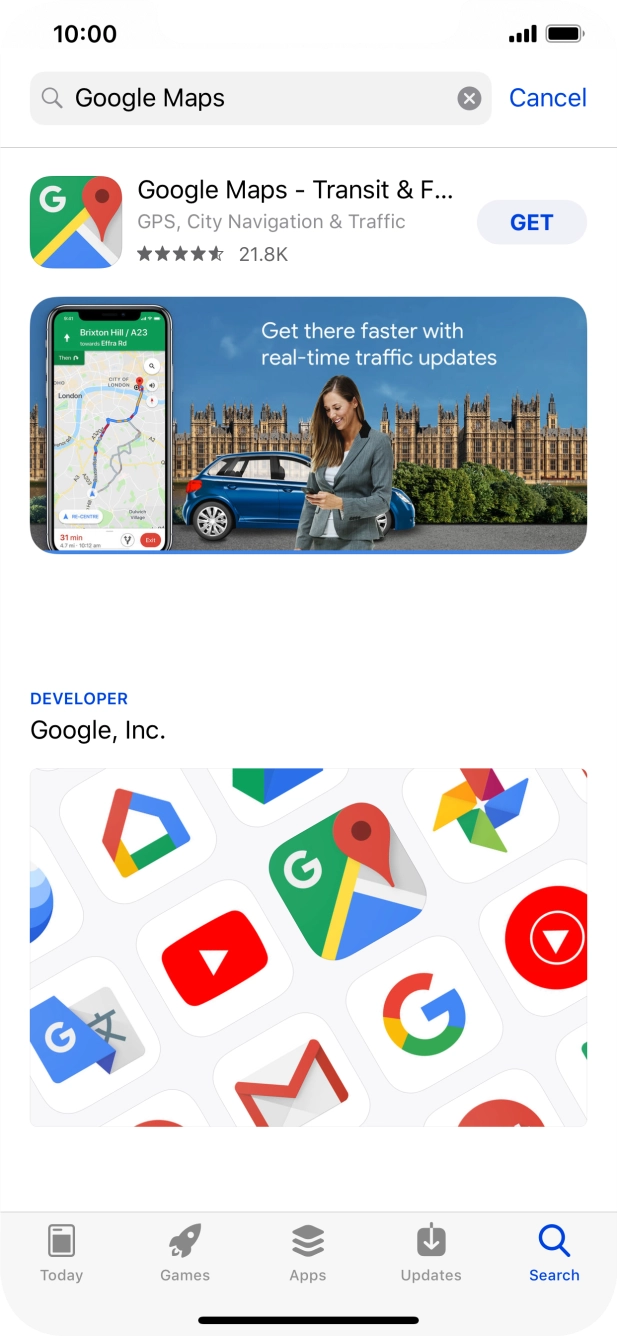 Press Google Maps. Press Google Maps.