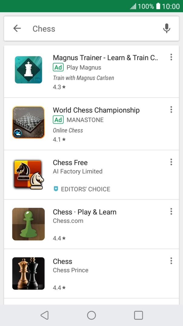 Press the required app. Press the required app.