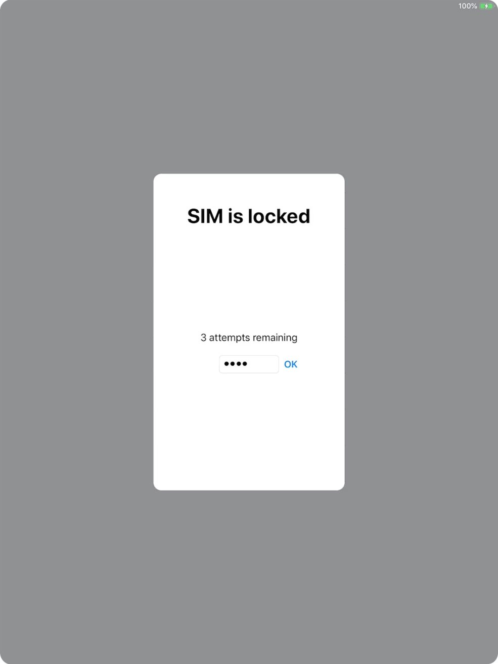 If your SIM is locked, key in your PIN and press OK. If your SIM is locked, key in your PIN and press OK.