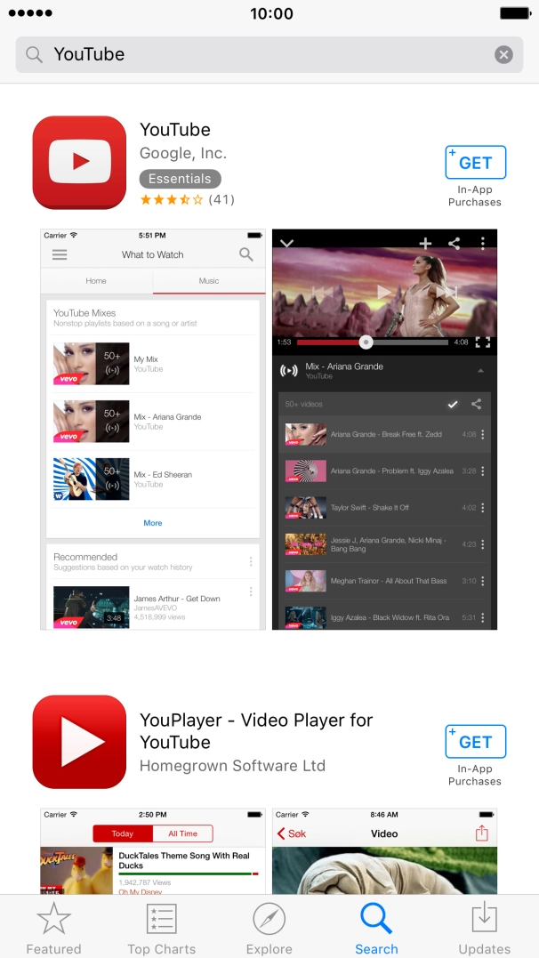 Press YouTube. Press YouTube.