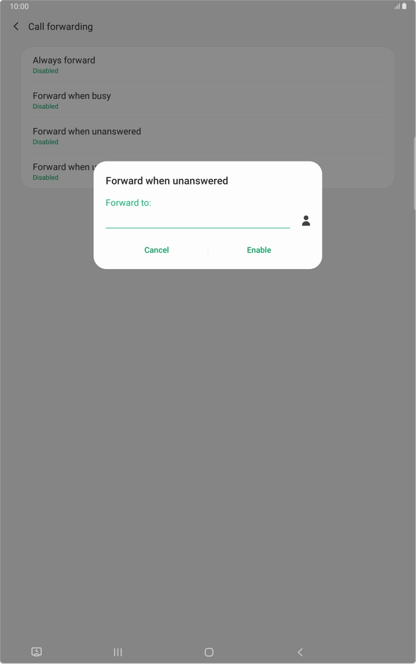 Key in +61101 and press Enable.