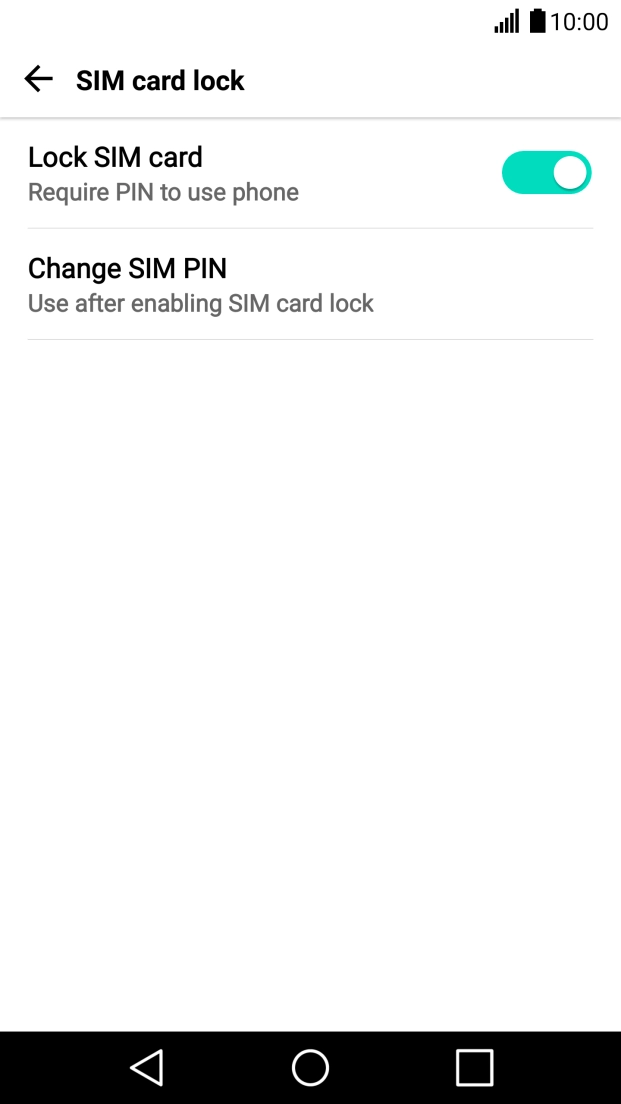 Press Change SIM PIN.
