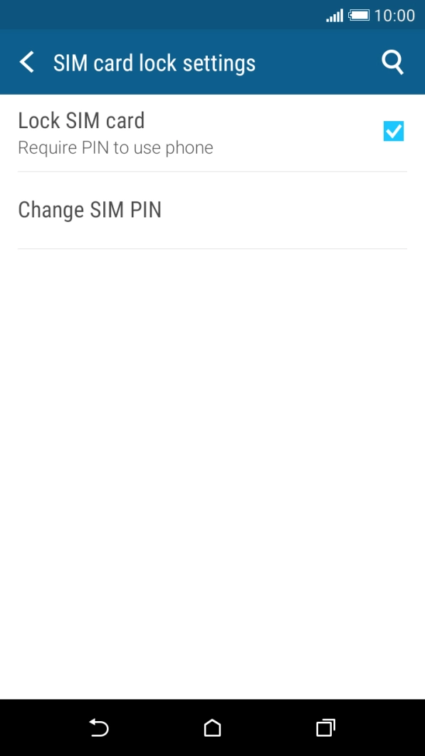 Press Change SIM PIN. Press Change SIM PIN.