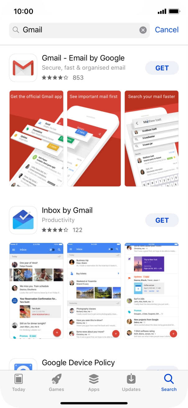 Press Gmail. Press Gmail.